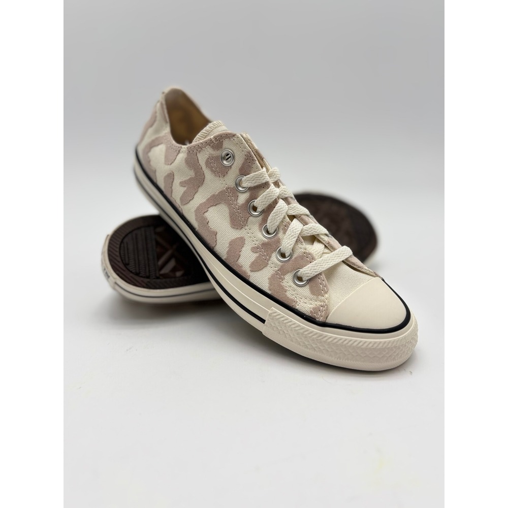 Converse Chuck Taylor All Star Low Leopard Print Egret Bone A12529F Womens 8